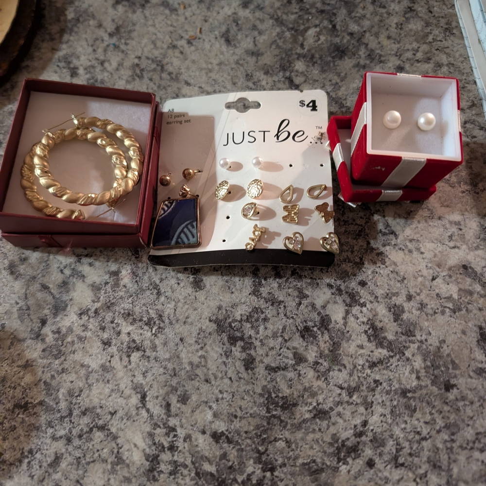 Just Be Gold and Silver Earring Set